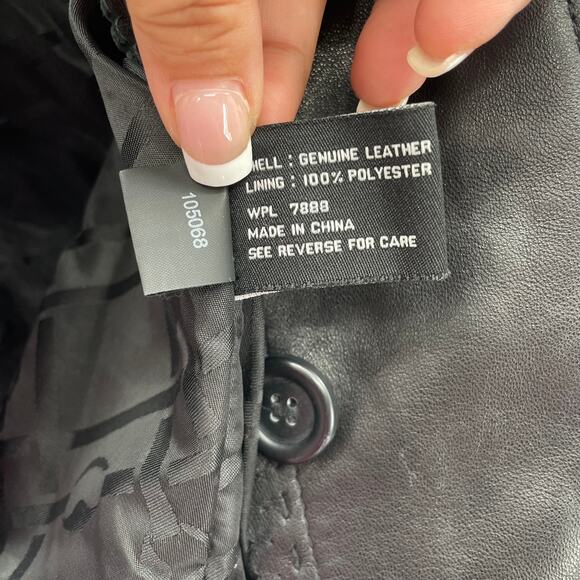 Jones New York Women Black Leather Jacket - Picture 9 of 10